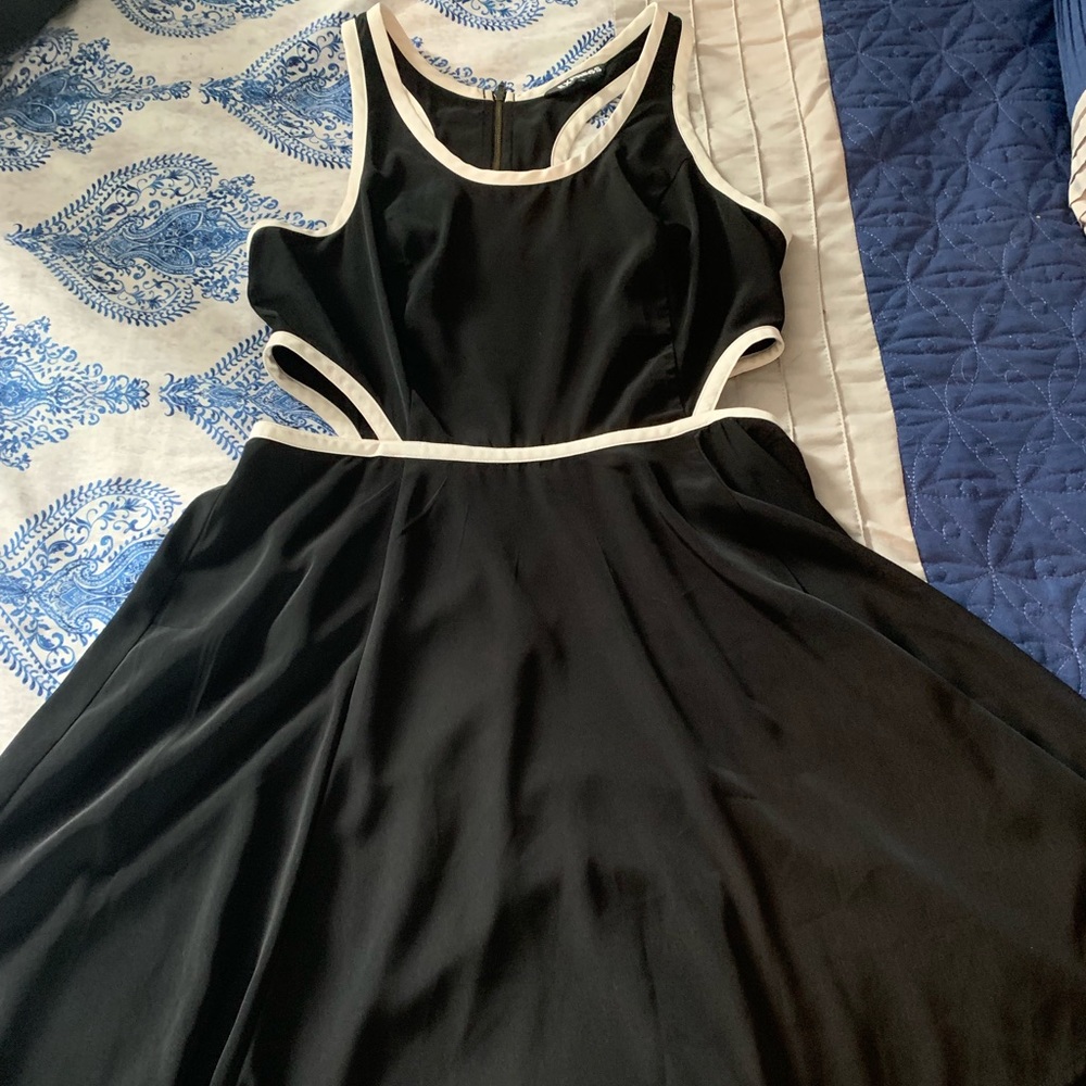 Express A-line cutout waist tennis dress